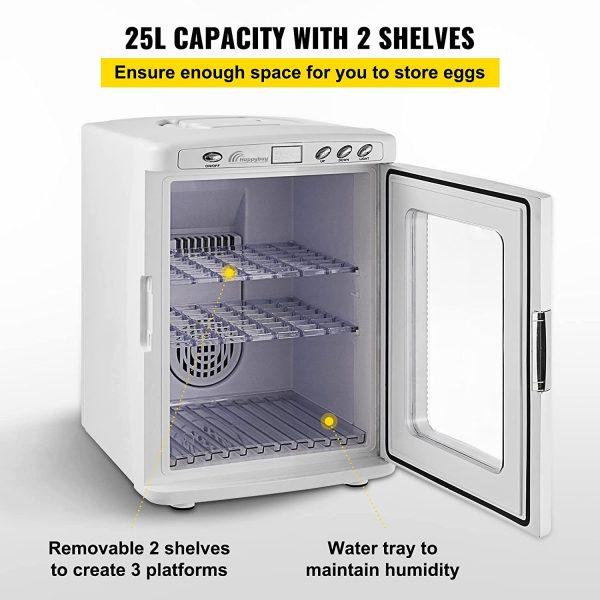 Happybuy 25L Digital Reptile Incubator, 5-60°C, 12V/110V - Image 3